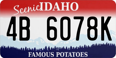 ID license plate 4B6078K