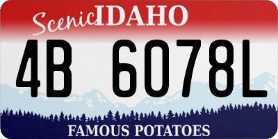 ID license plate 4B6078L