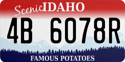 ID license plate 4B6078R
