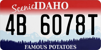 ID license plate 4B6078T