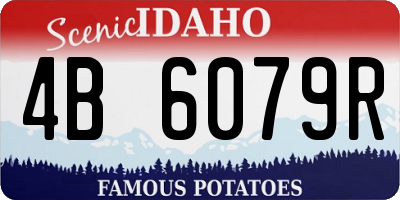 ID license plate 4B6079R