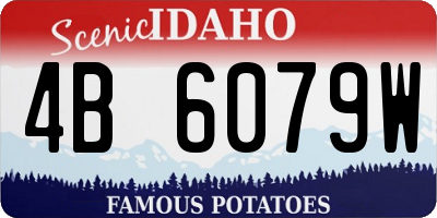 ID license plate 4B6079W