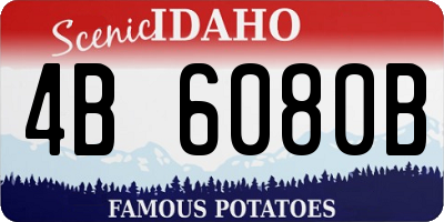 ID license plate 4B6080B