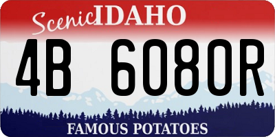 ID license plate 4B6080R