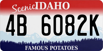 ID license plate 4B6082K