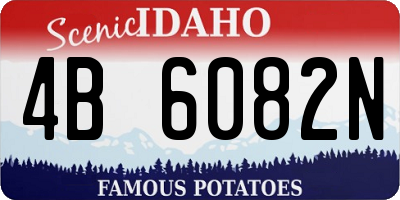 ID license plate 4B6082N