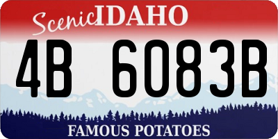 ID license plate 4B6083B