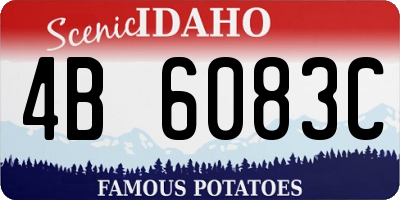ID license plate 4B6083C