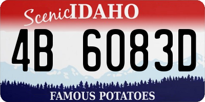 ID license plate 4B6083D
