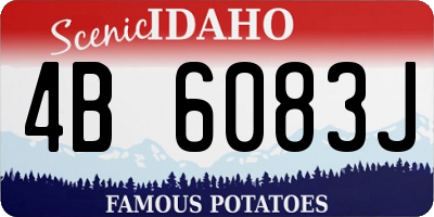 ID license plate 4B6083J