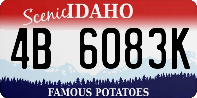 ID license plate 4B6083K