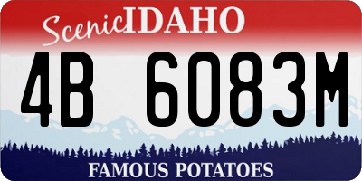 ID license plate 4B6083M