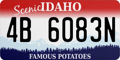 ID license plate 4B6083N