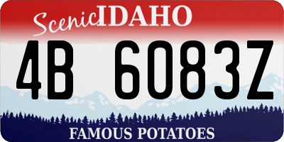 ID license plate 4B6083Z