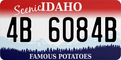 ID license plate 4B6084B