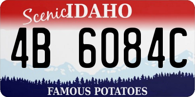 ID license plate 4B6084C