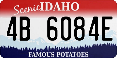 ID license plate 4B6084E