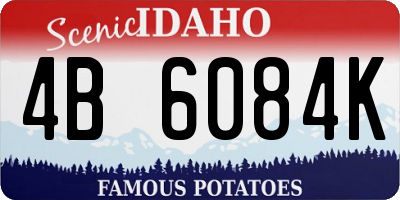 ID license plate 4B6084K