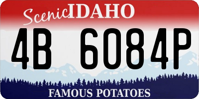 ID license plate 4B6084P