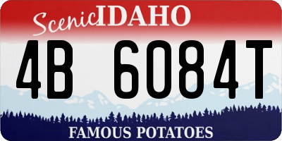 ID license plate 4B6084T