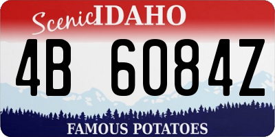 ID license plate 4B6084Z