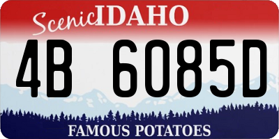 ID license plate 4B6085D