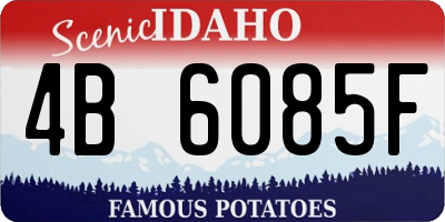 ID license plate 4B6085F
