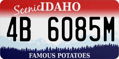 ID license plate 4B6085M