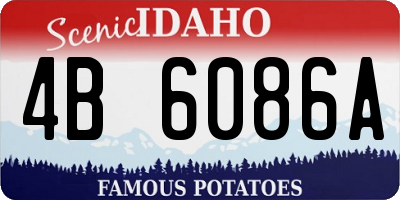 ID license plate 4B6086A