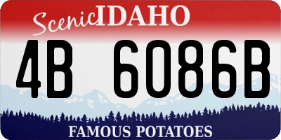 ID license plate 4B6086B