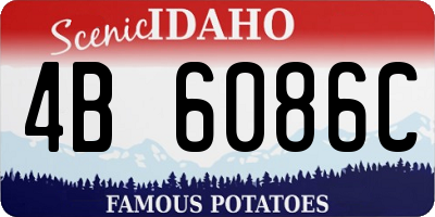 ID license plate 4B6086C