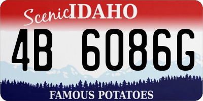 ID license plate 4B6086G