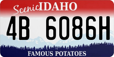 ID license plate 4B6086H