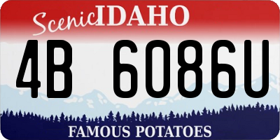 ID license plate 4B6086U