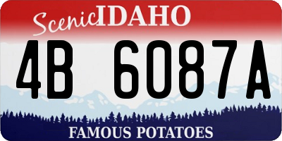 ID license plate 4B6087A