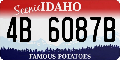 ID license plate 4B6087B