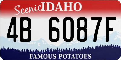 ID license plate 4B6087F