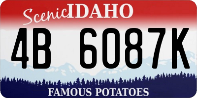 ID license plate 4B6087K