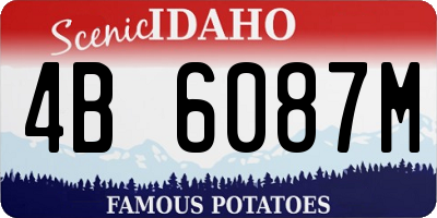 ID license plate 4B6087M