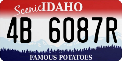 ID license plate 4B6087R