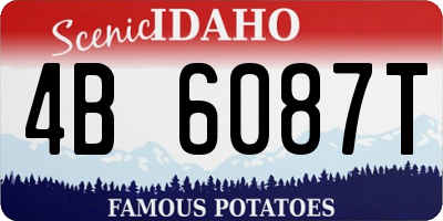 ID license plate 4B6087T