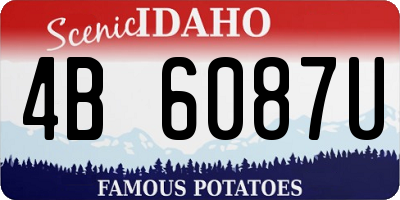 ID license plate 4B6087U