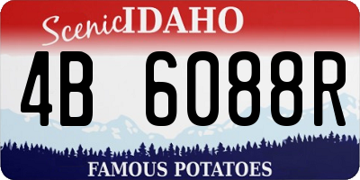 ID license plate 4B6088R