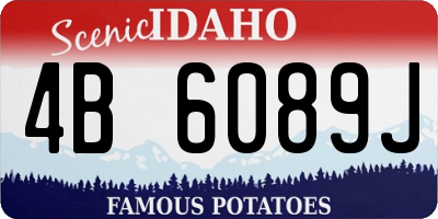 ID license plate 4B6089J