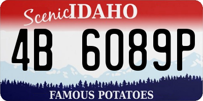 ID license plate 4B6089P
