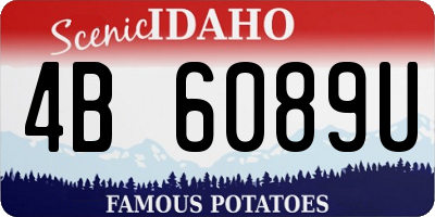 ID license plate 4B6089U