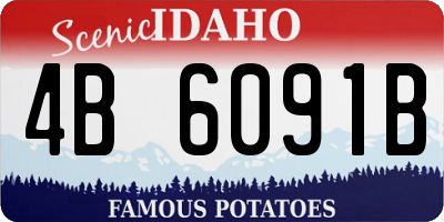 ID license plate 4B6091B