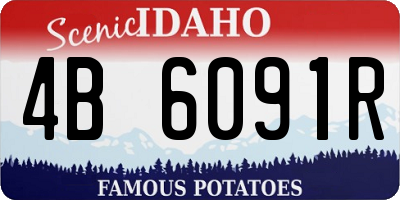 ID license plate 4B6091R