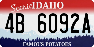 ID license plate 4B6092A