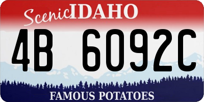 ID license plate 4B6092C
